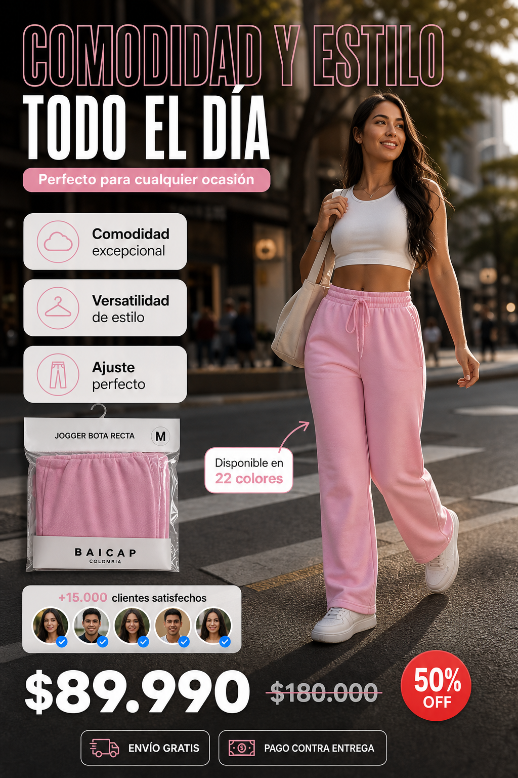 Jogger Bota Recta Dama